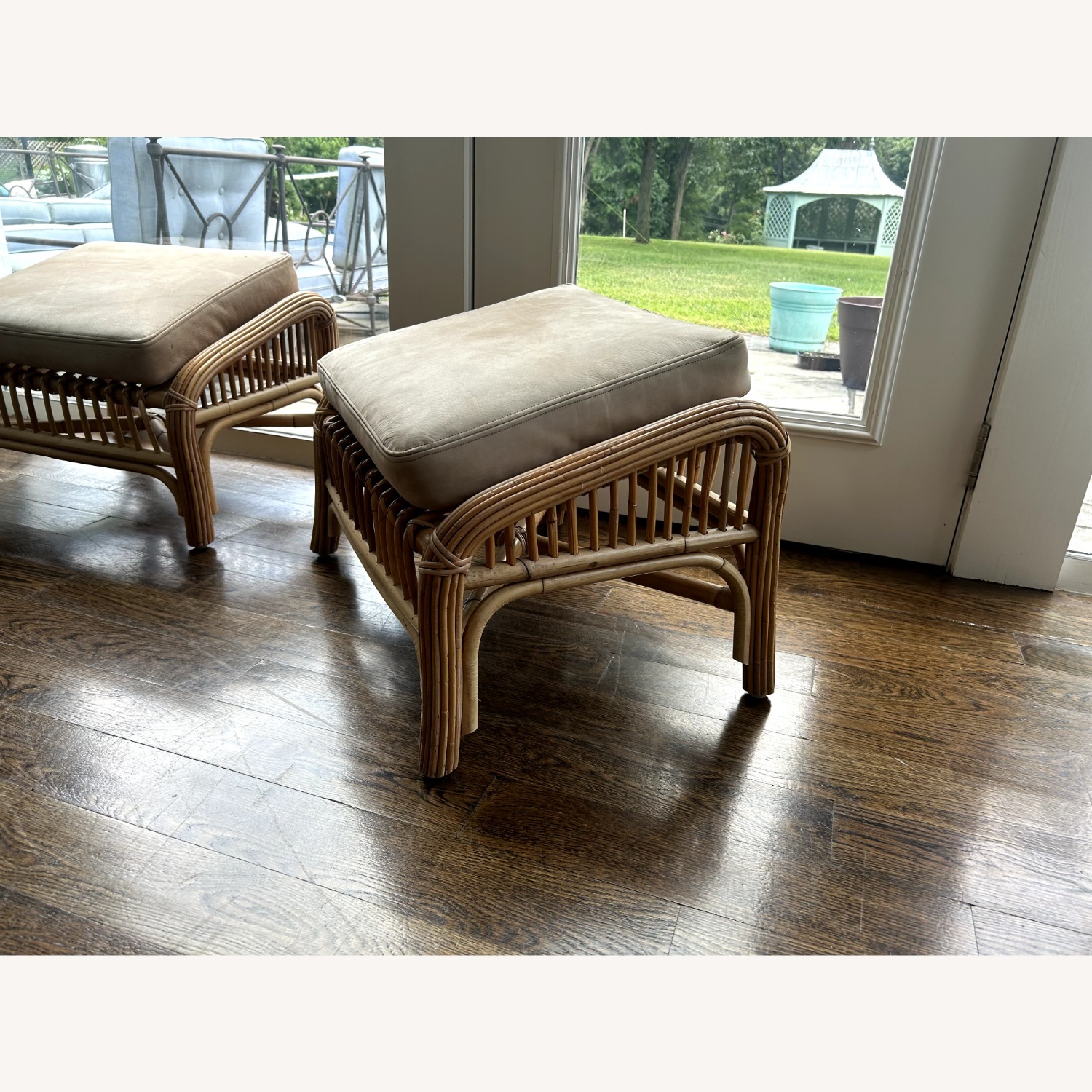 Serena & Lily Bodega Rattan Chairs and Ottomans - image-2