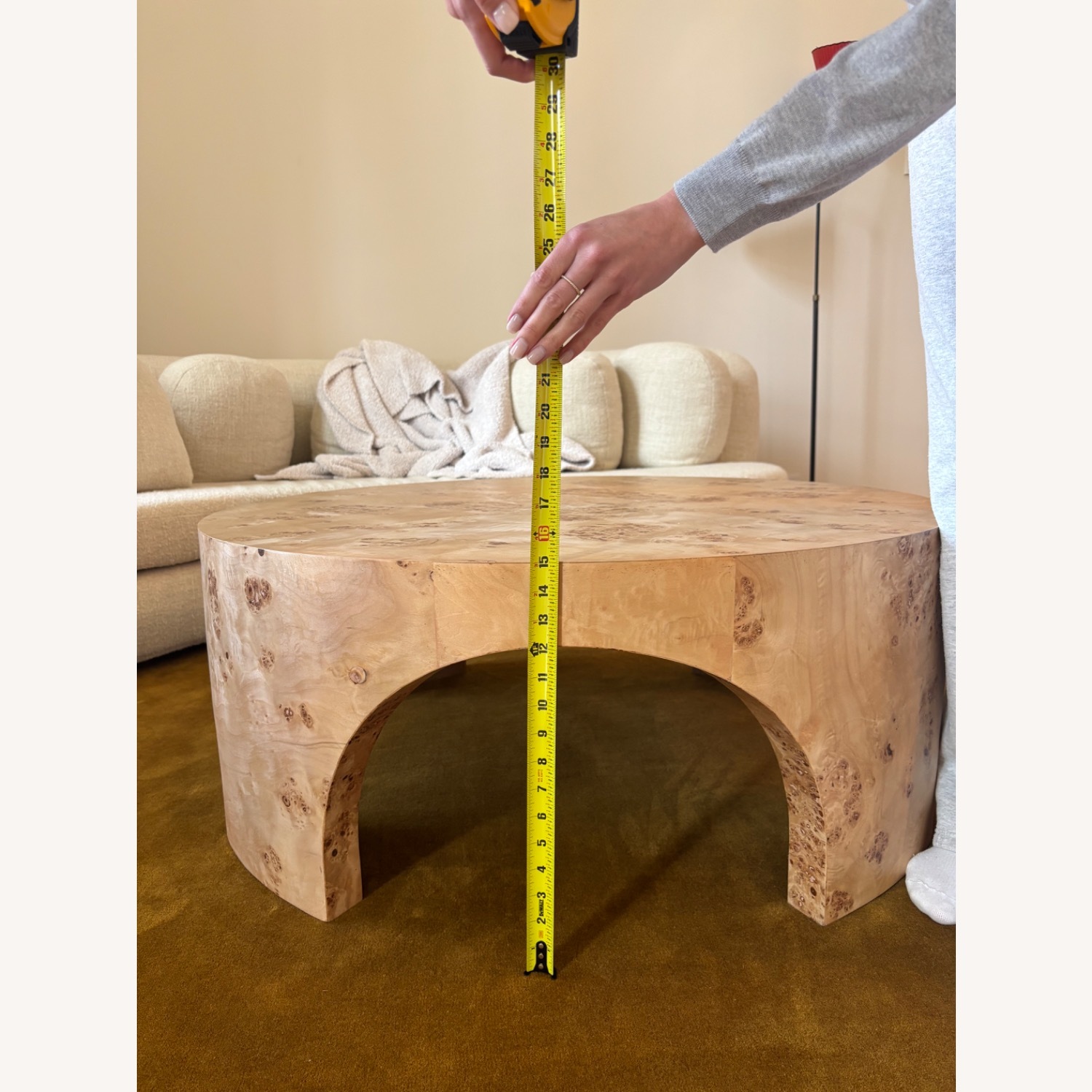 Burl Wood Coffee Table - image-4