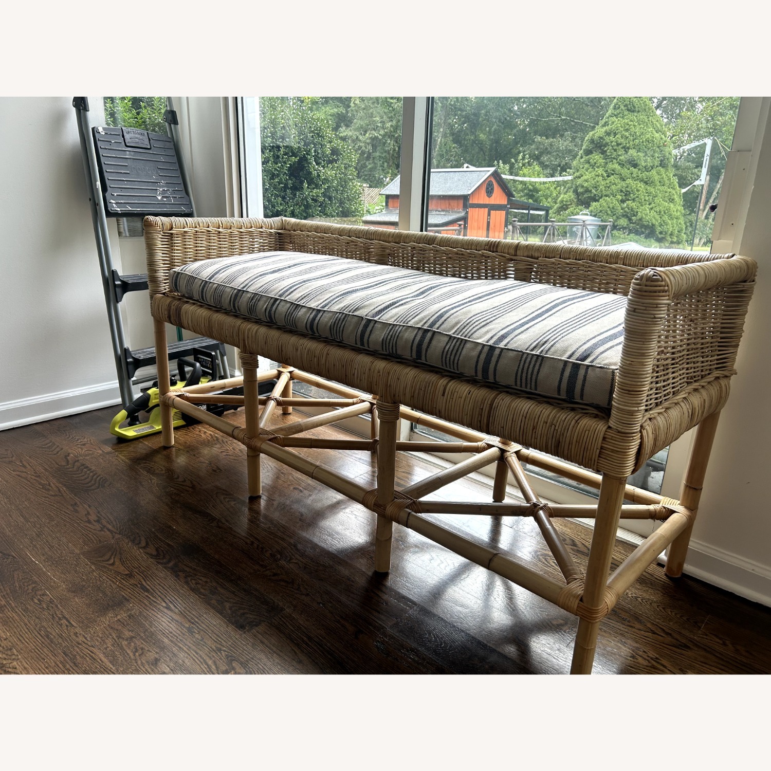 Serena and Lily Wicker Bench - image-2