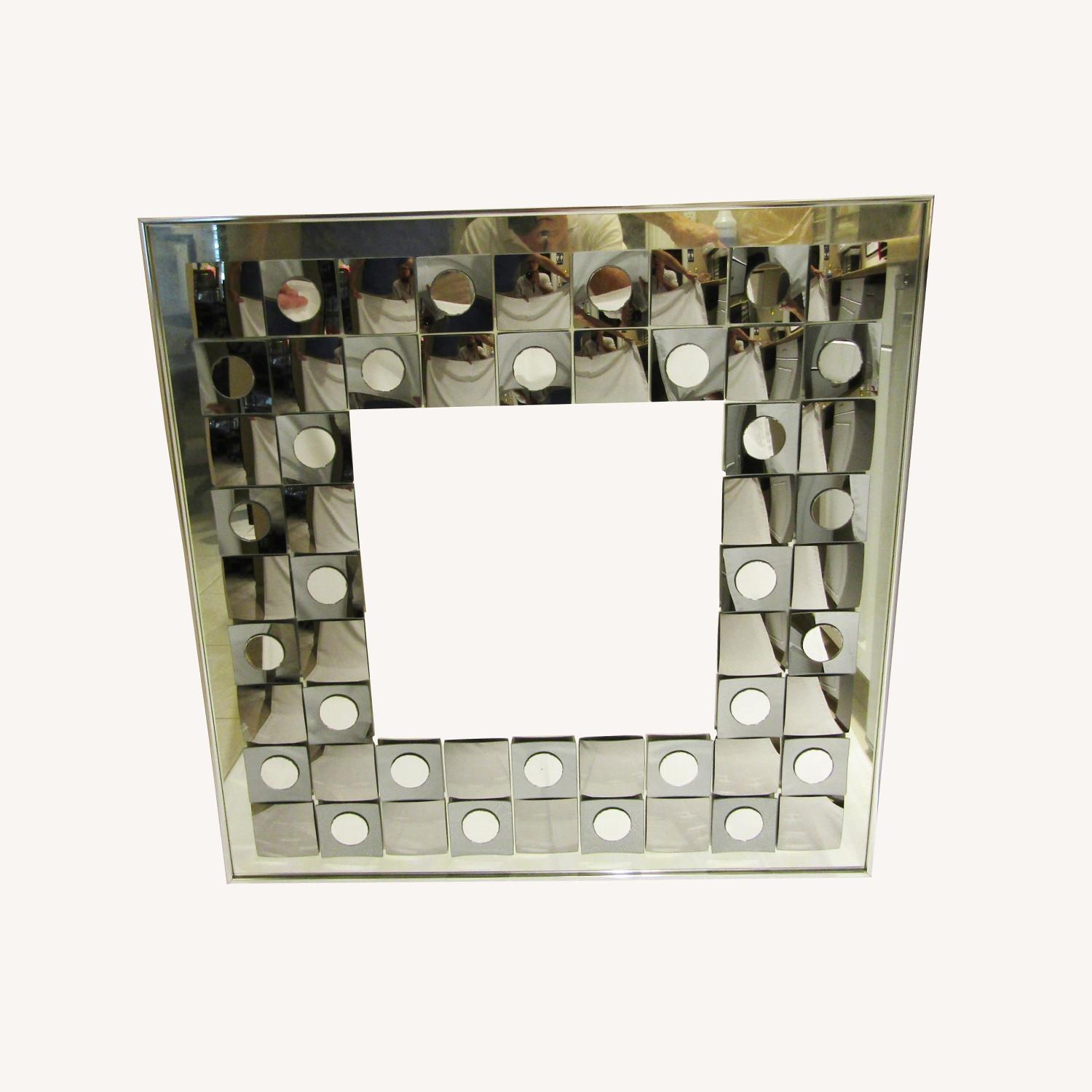 Mid-Century Hal Bienfeld Op Art Square Wall Mirror - image-12
