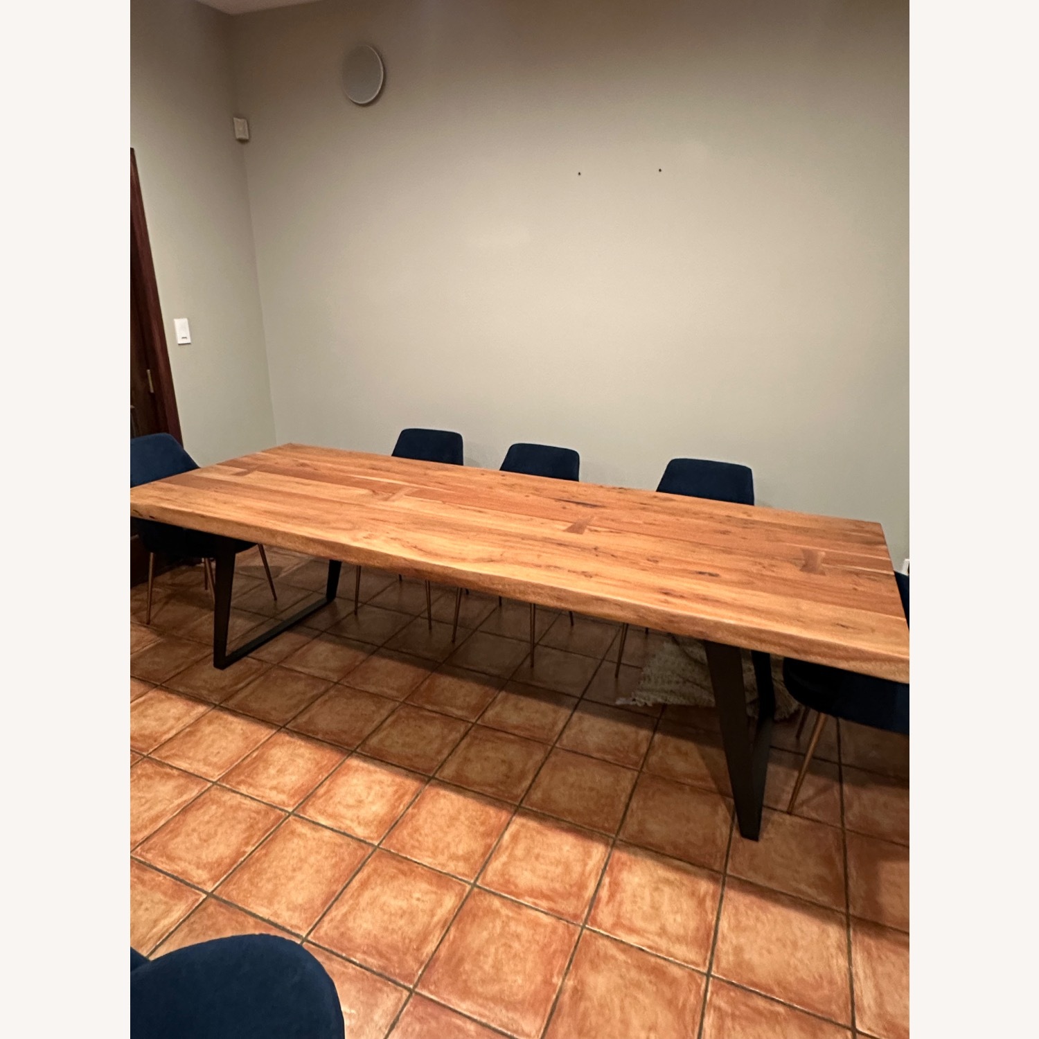 Crate & Barrel Yukon 102 inch Live Edge Table and Chairs - image-7