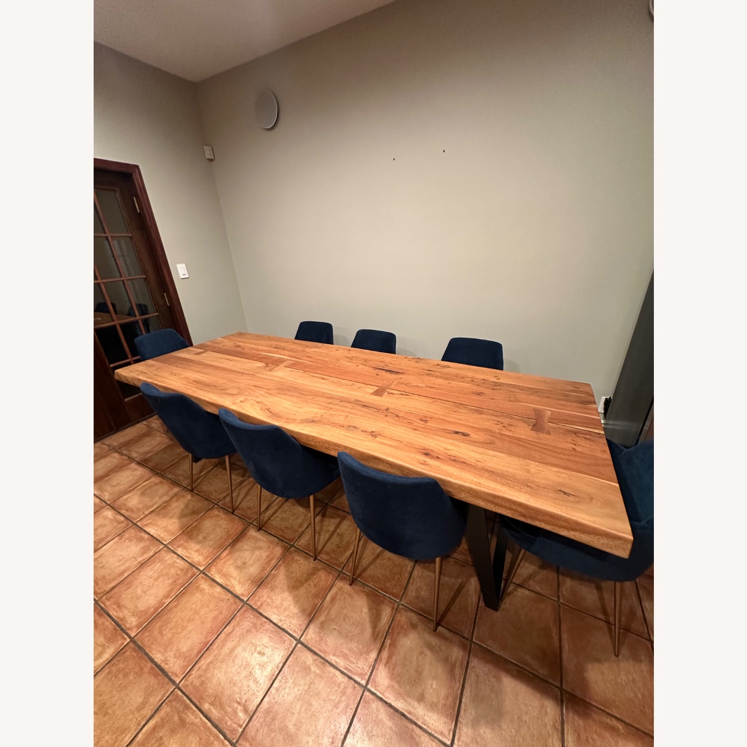 Crate & Barrel Yukon 102 inch Live Edge Table and Chairs - image-1