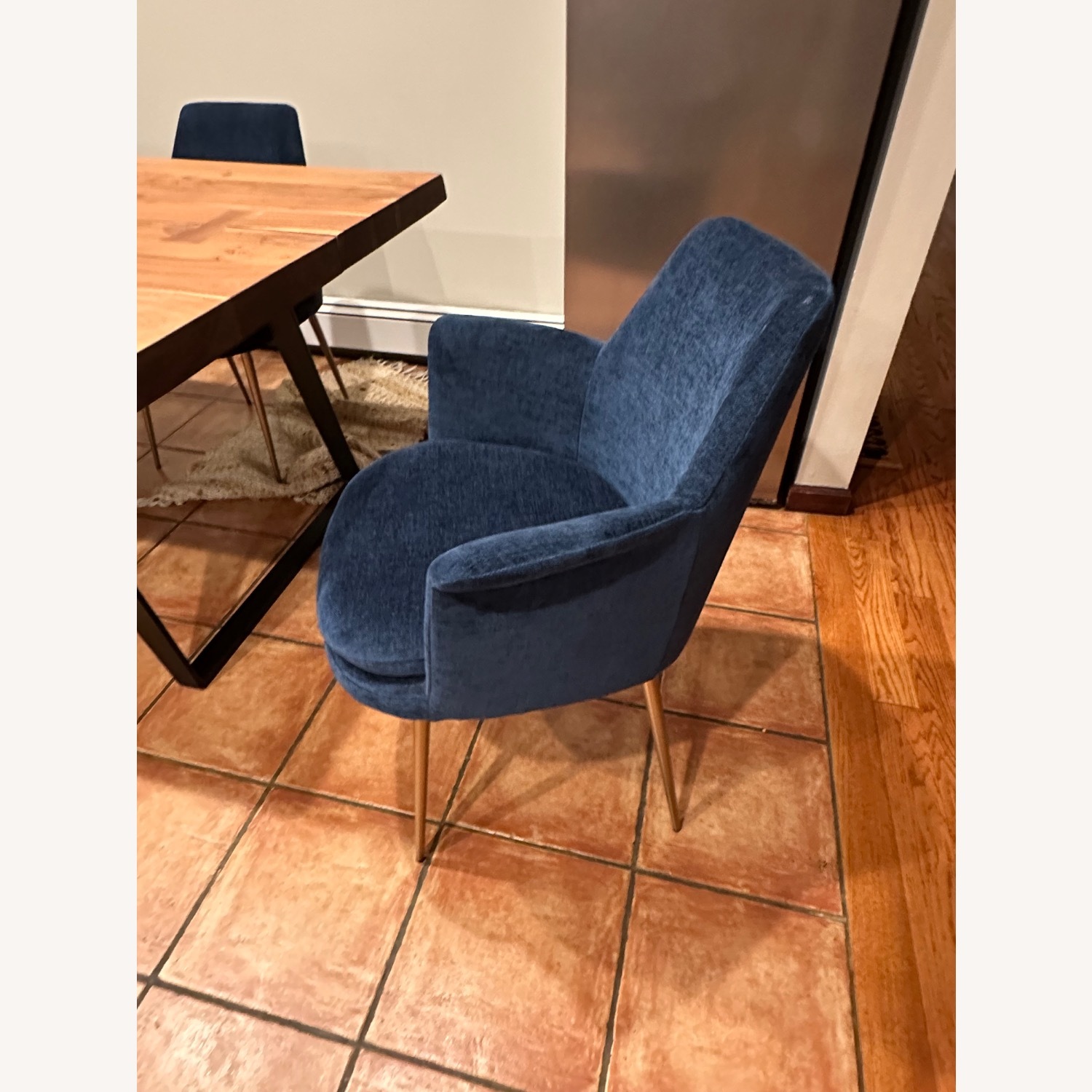 Crate & Barrel Yukon 102 inch Live Edge Table and Chairs - image-5