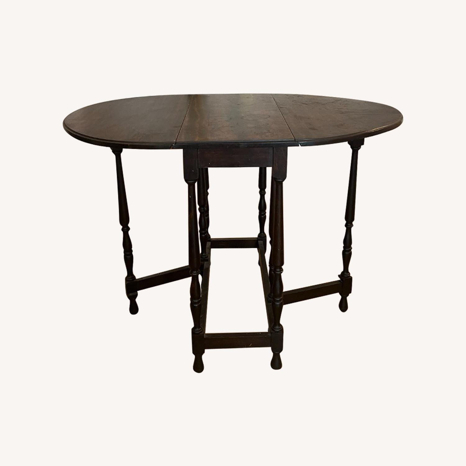 Antique Mahogany Dropleaf Dining Table - image-0