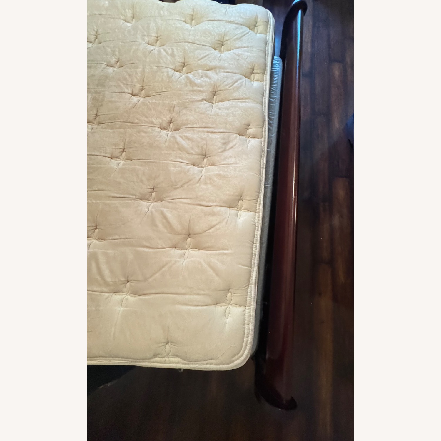 Dark Brown Wooden Queen Size Bed - image-6