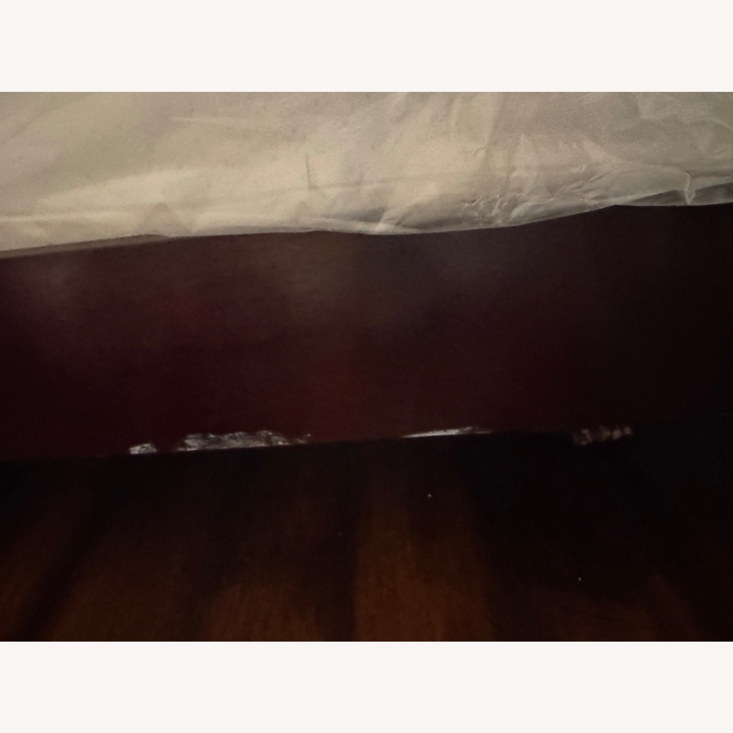 Dark Brown Wooden Queen Size Bed - image-4
