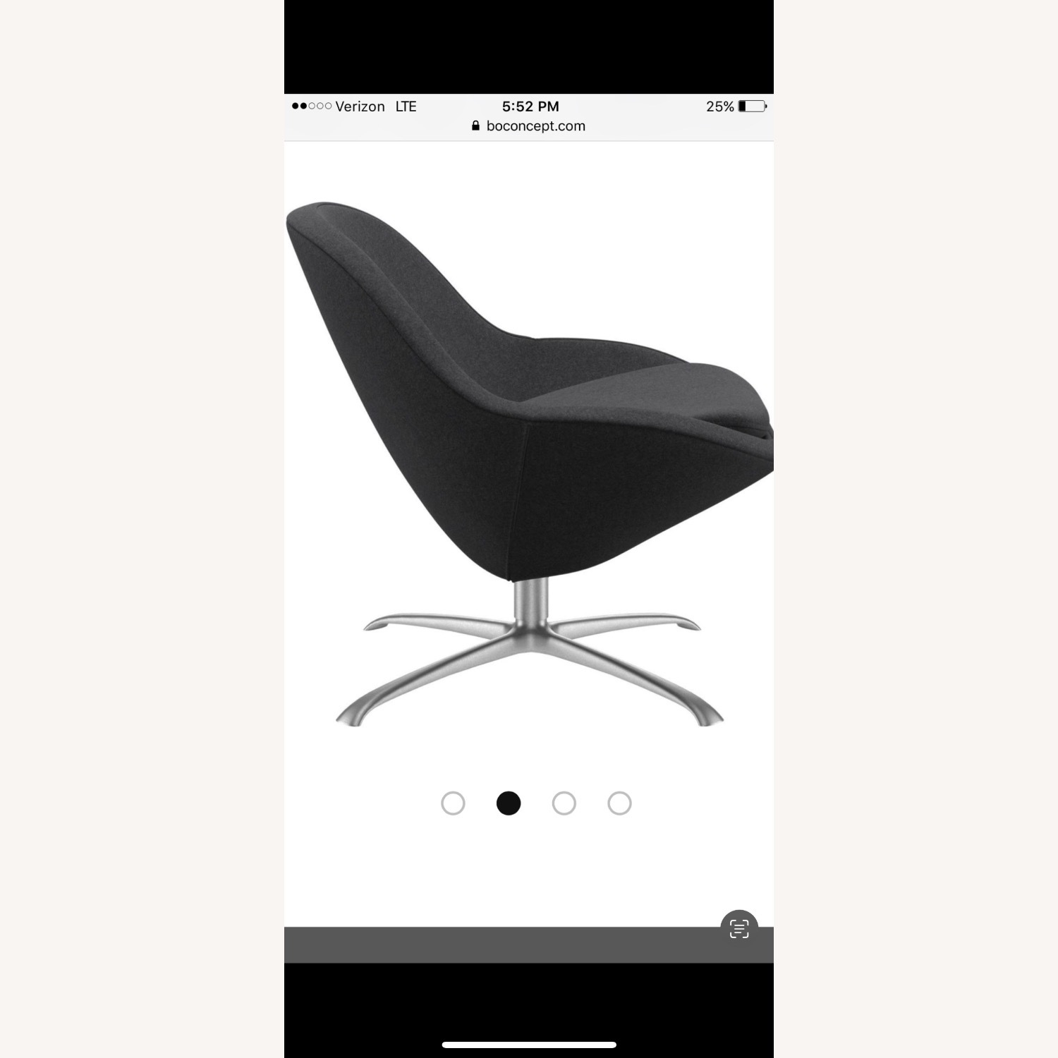 BoConcept Veneto Wool Swivel Arm Chair - AptDeco