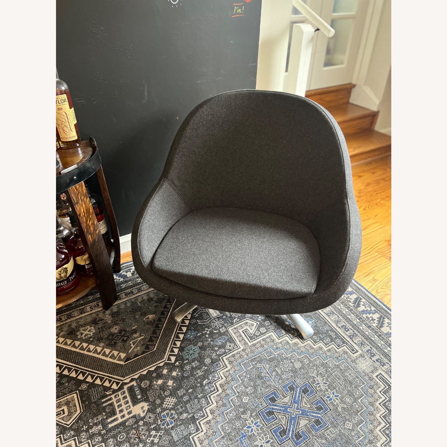 BoConcept Veneto Wool Swivel Arm Chair - AptDeco