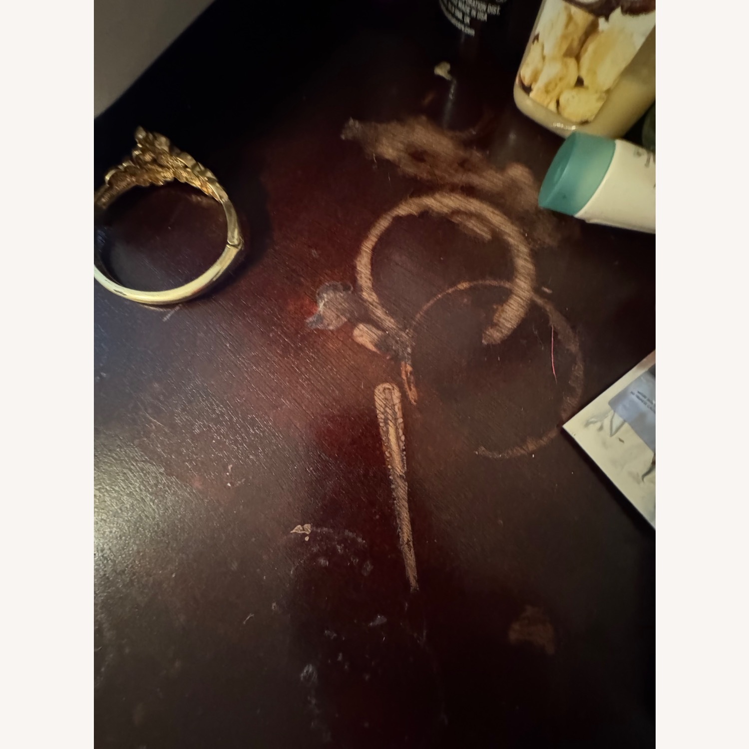 Dark Brown 6 Drawers Nightstand with Mirror - image-3