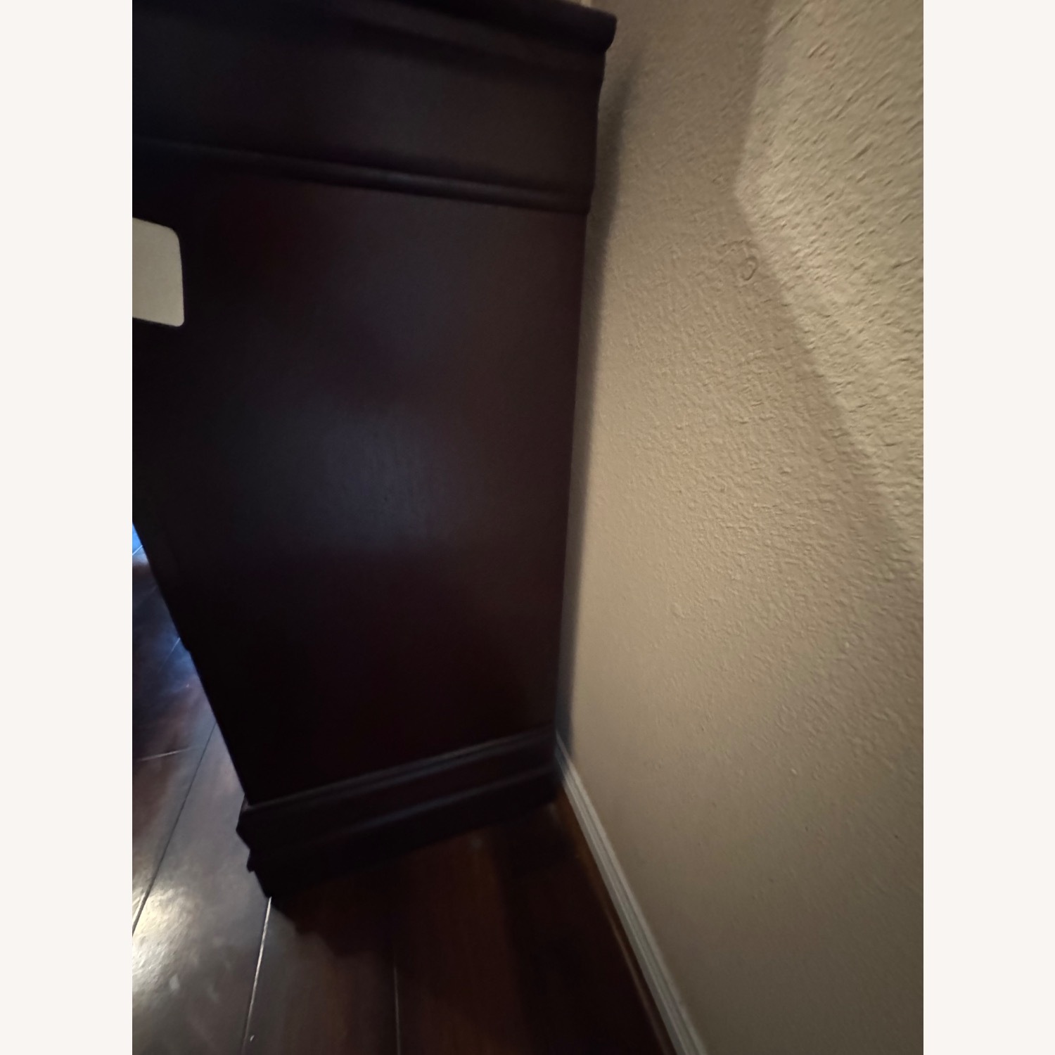 Dark Brown 6 Drawers Nightstand with Mirror - image-6