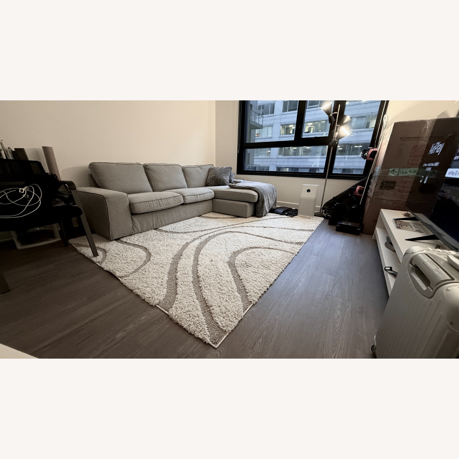 IKEA KIVIK Sofa with Chaise Tibbleby Beige Gray - image-3