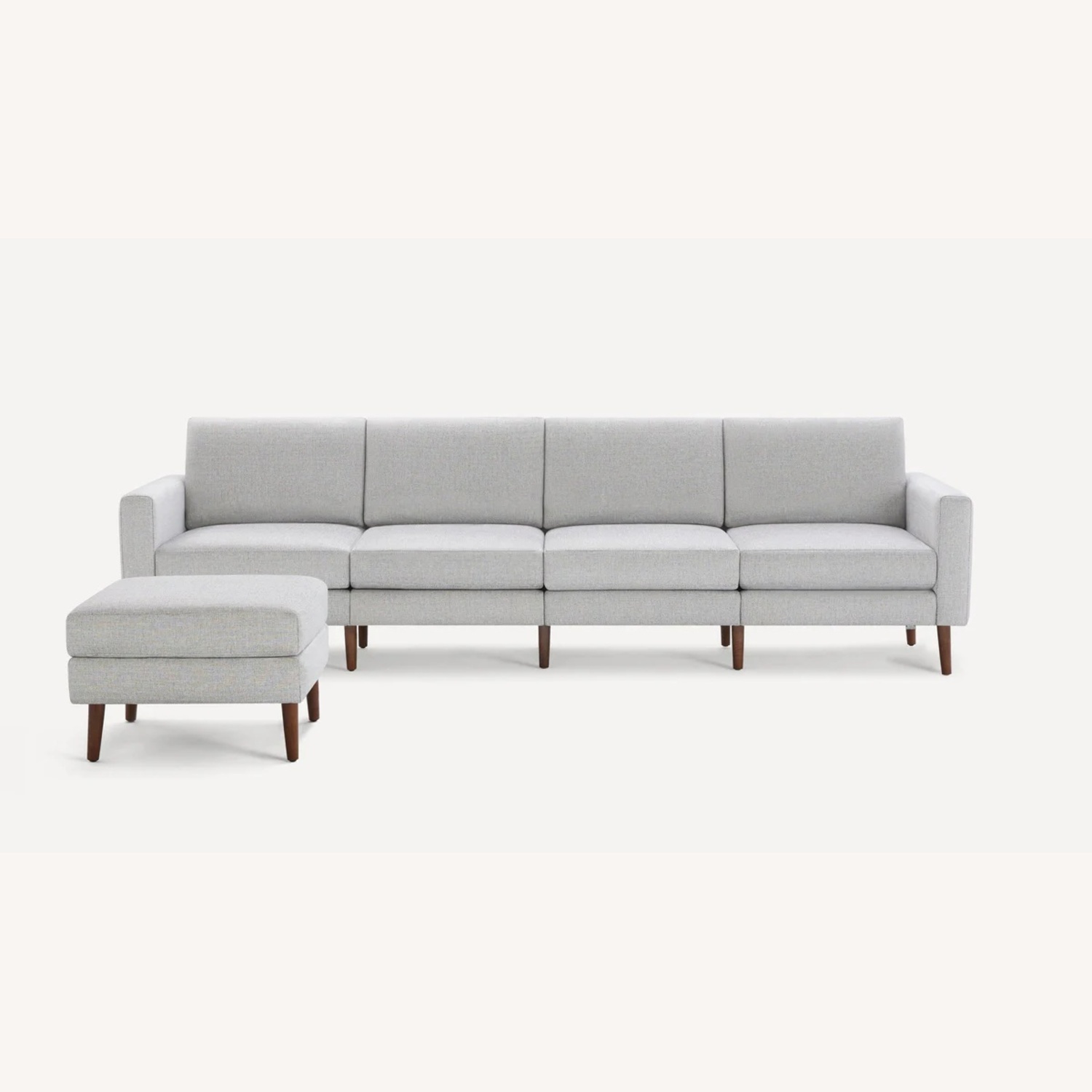 Burrow Grey King Sofa W Chaise & Ottoman - image-5