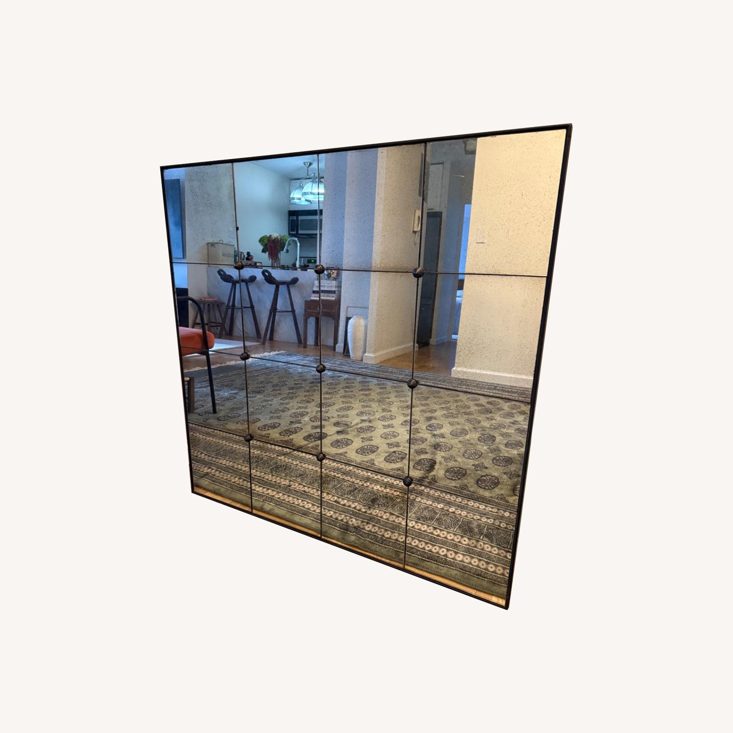 Pottery Barn Markle Antique Glass Panel Square Wall Mirror - image-0