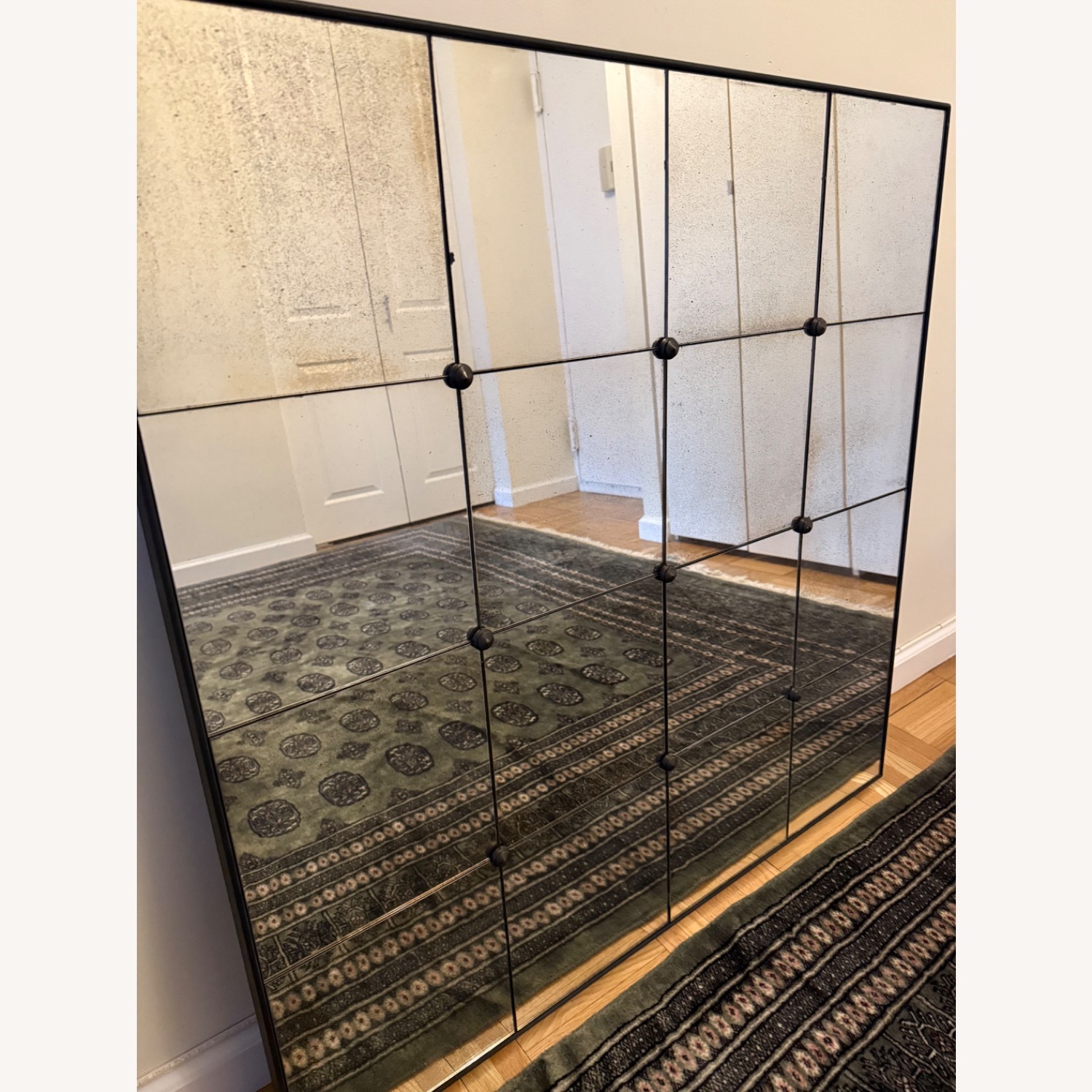 Pottery Barn Markle Antique Glass Panel Square Wall Mirror - image-2