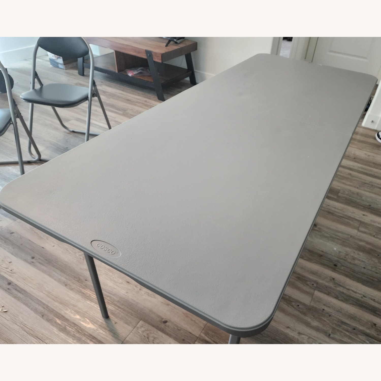 Light Gray Foldable Table - image-3