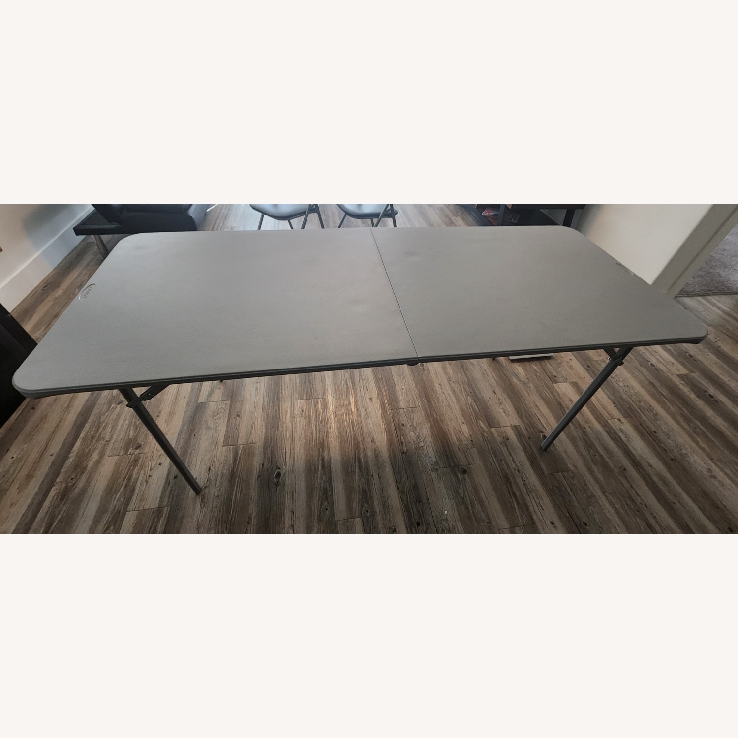 Light Gray Foldable Table - image-2