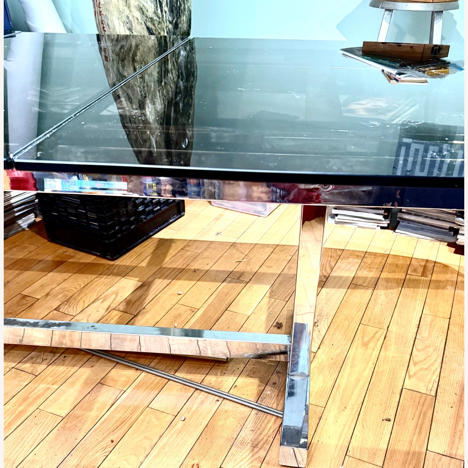 80’s Glass Beauty Table - image-3