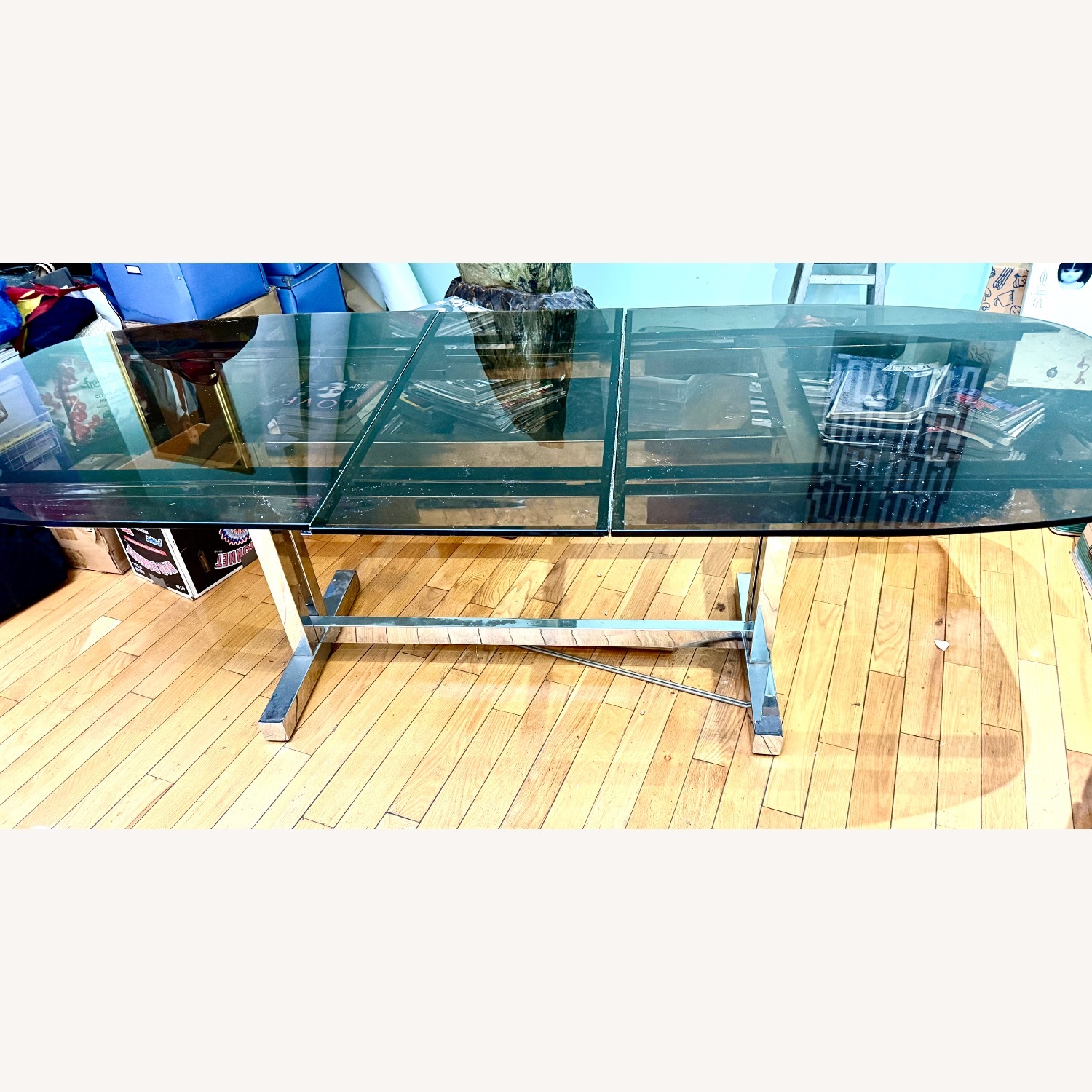 80’s Glass Beauty Table - image-1