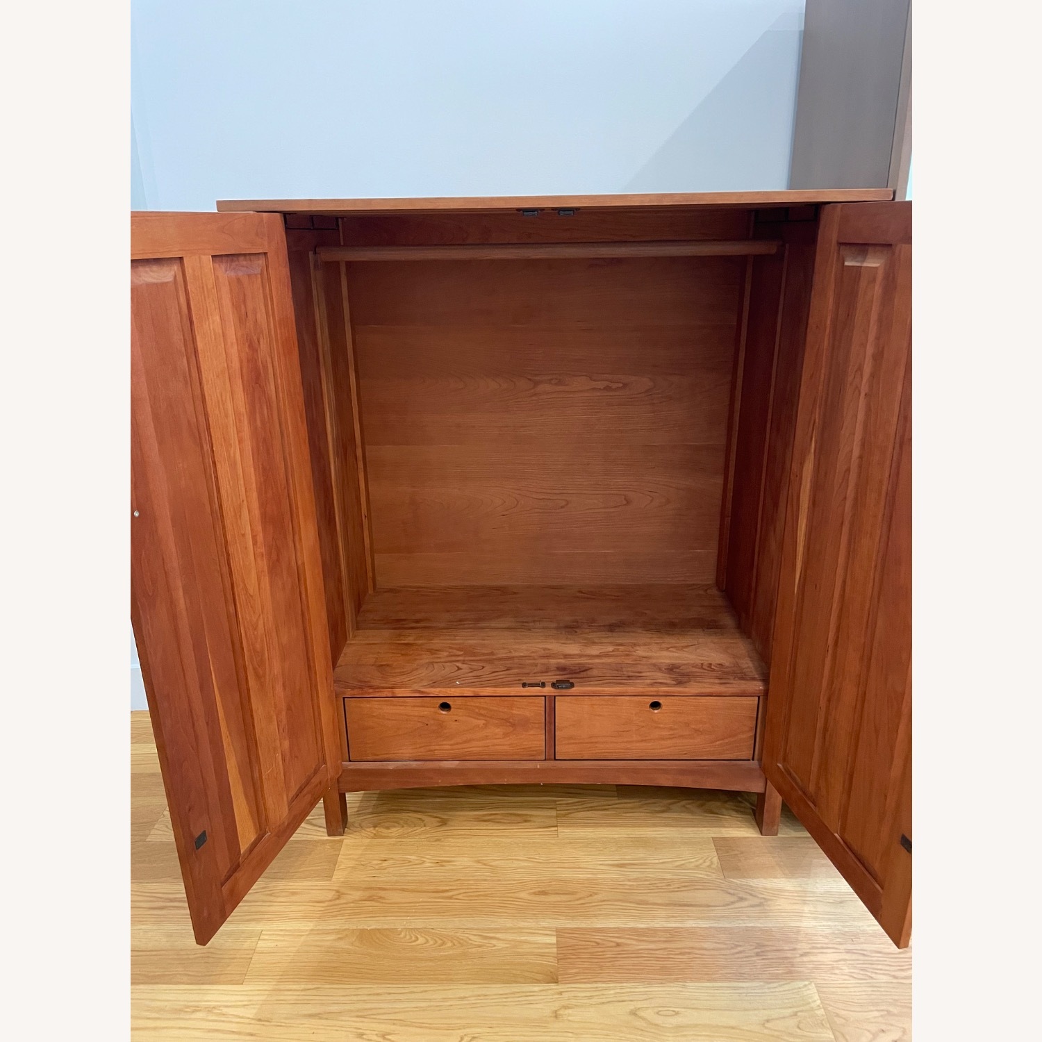 Vermont Hand Made Cherry Wood Armoire - image-2