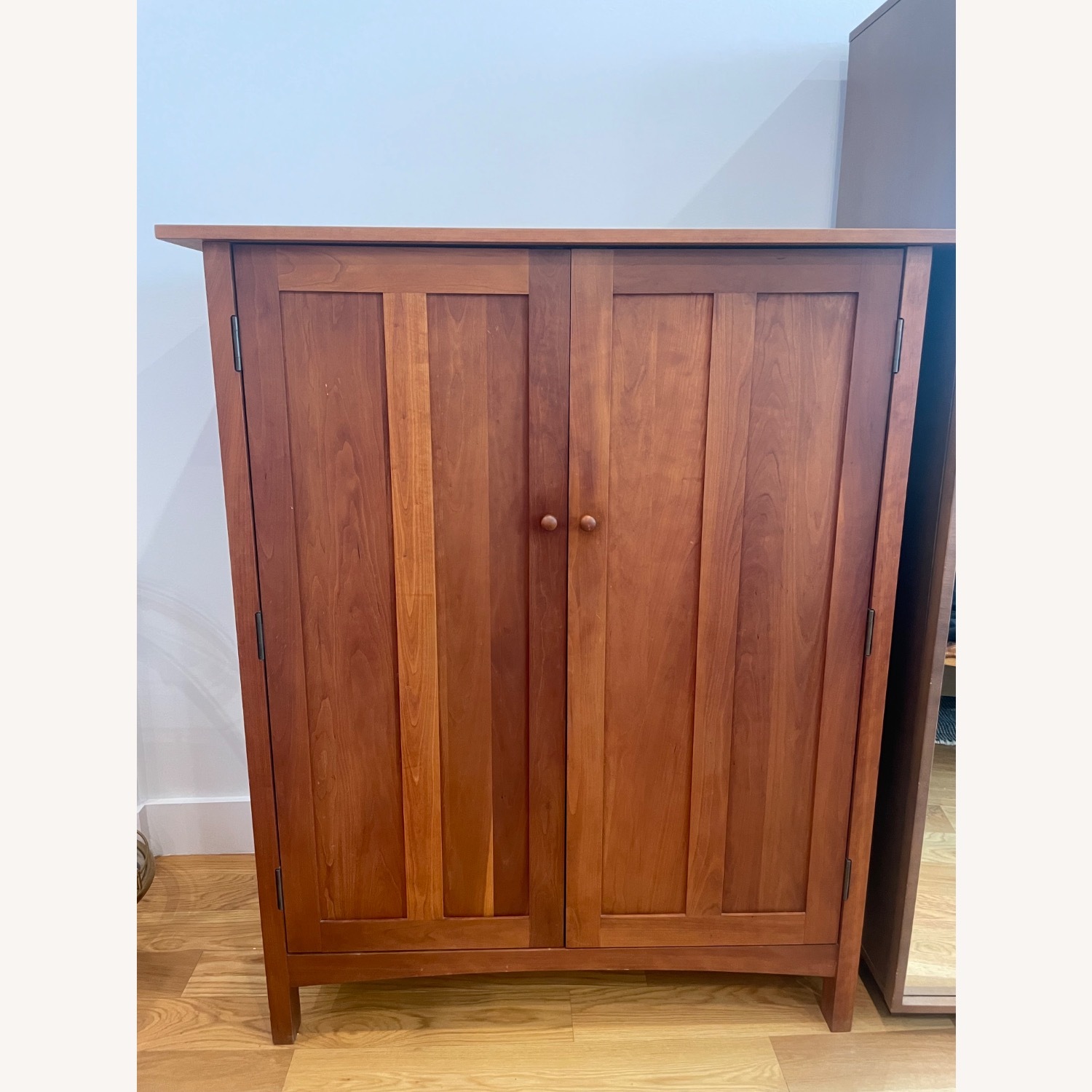 Vermont Hand Made Cherry Wood Armoire - image-1