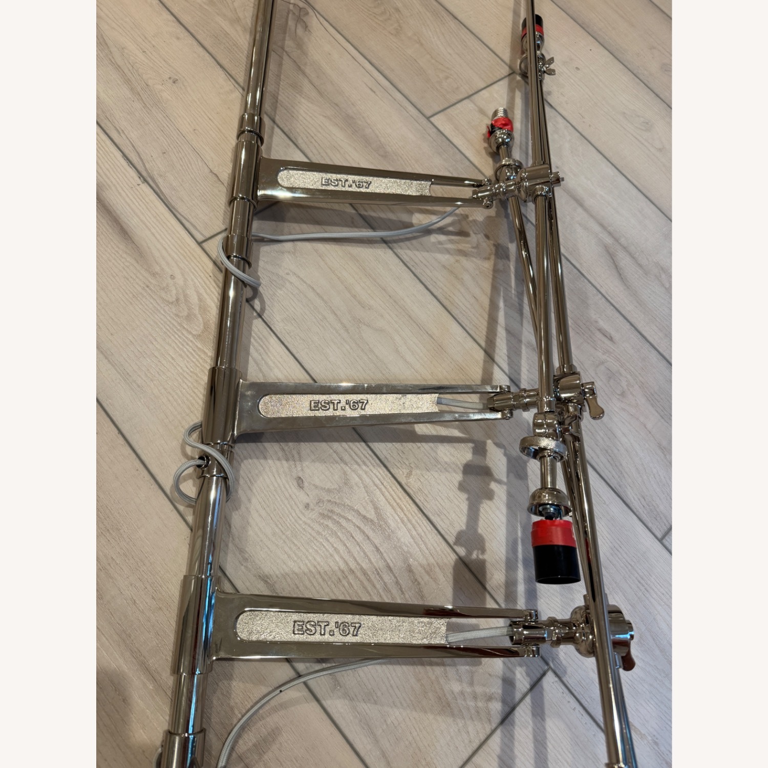 Ralp Lauren '67 Triple-Arm Nickel Chandelier - image-8