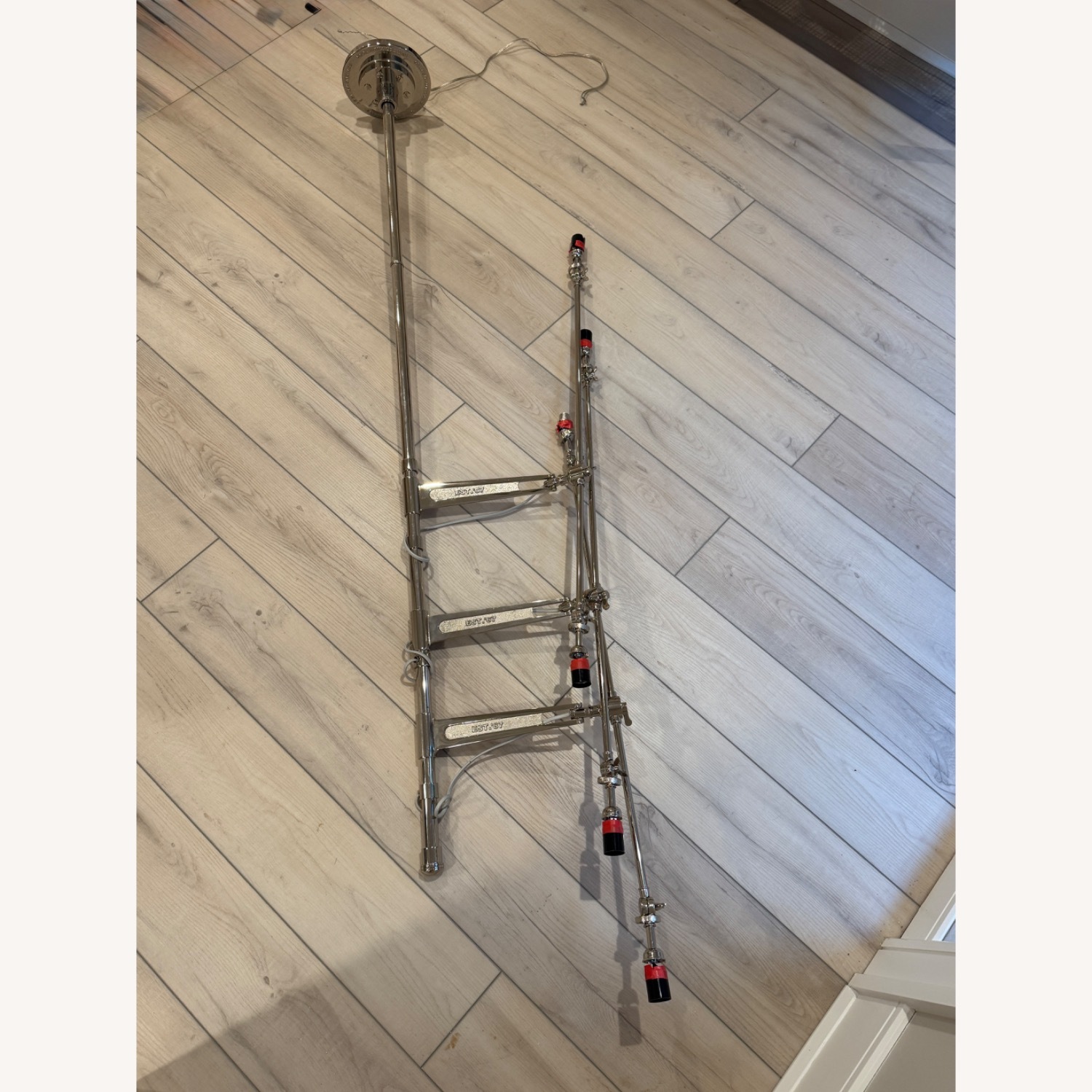 Ralp Lauren '67 Triple-Arm Nickel Chandelier - image-9