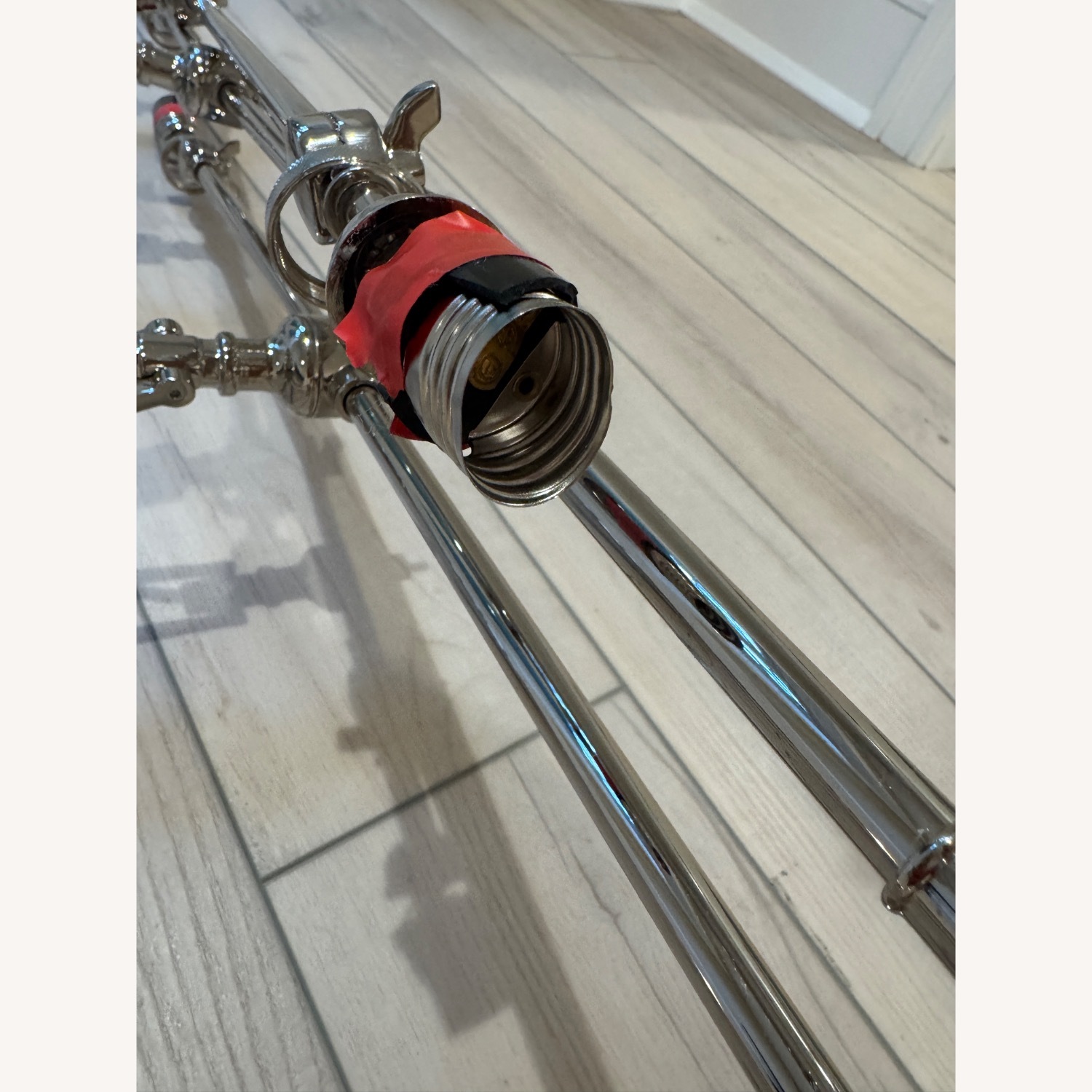 Ralp Lauren '67 Triple-Arm Nickel Chandelier - image-7