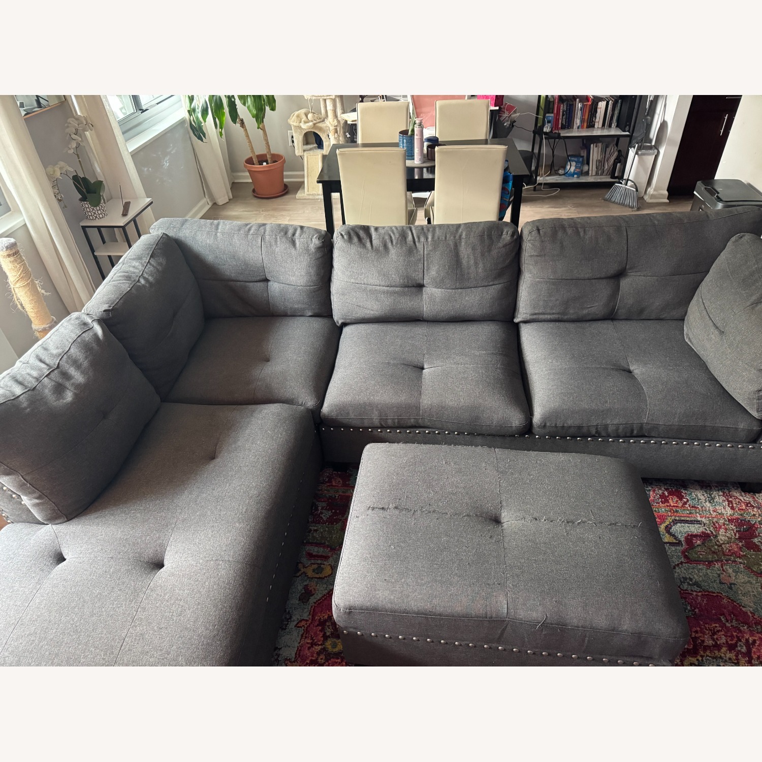 Wayfair Sofa & Chaise w Ottoman - image-1