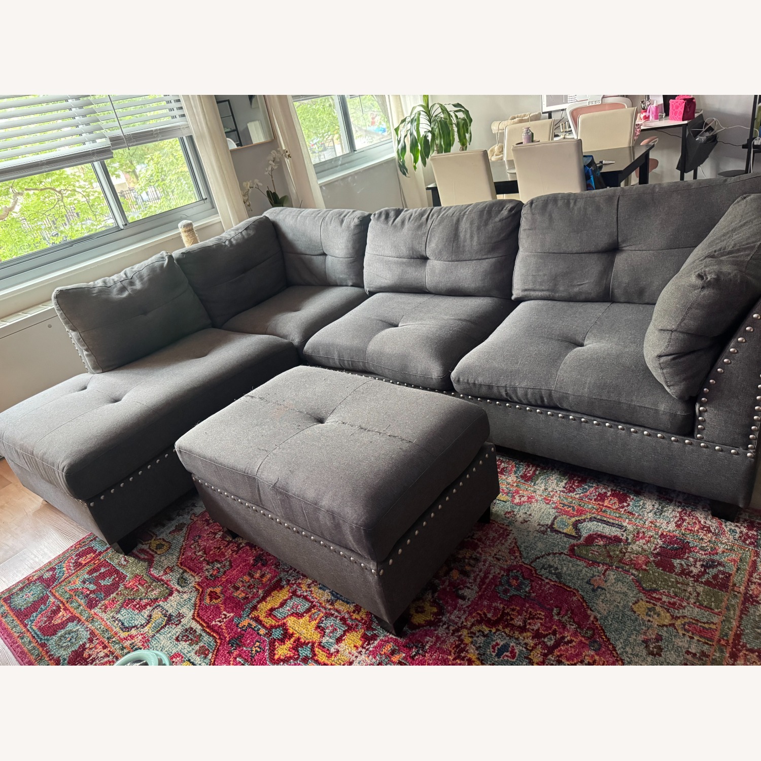 Wayfair Sofa & Chaise w Ottoman - image-3