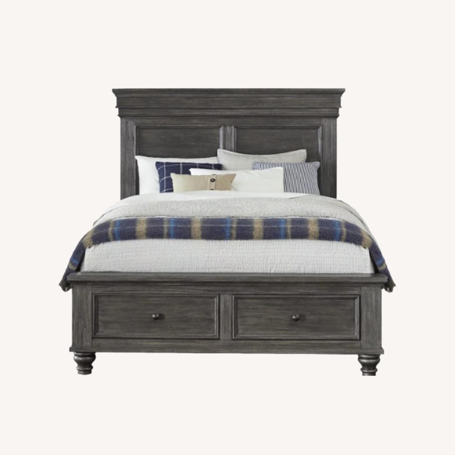 Lake Town Gray 3 Pc King Panel Bed with Storage - image-0