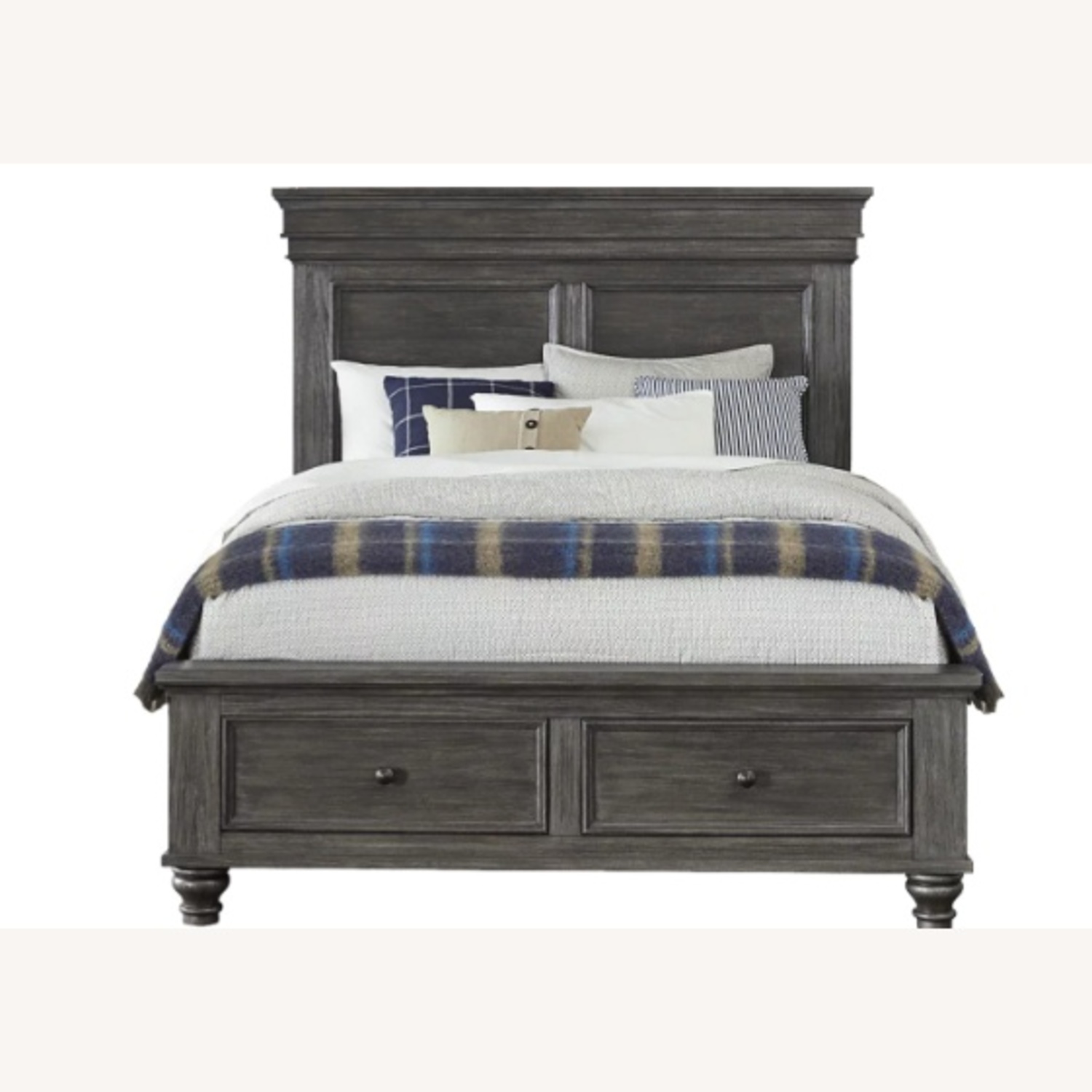 Lake Town Gray 3 Pc King Panel Bed with Storage - image-8
