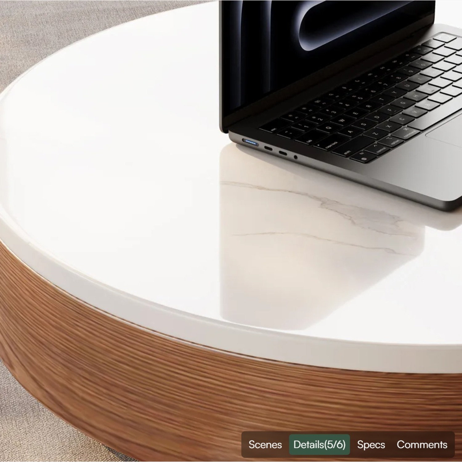 Lift-top Modern Nesting Coffee Table Set of 2 - image-6