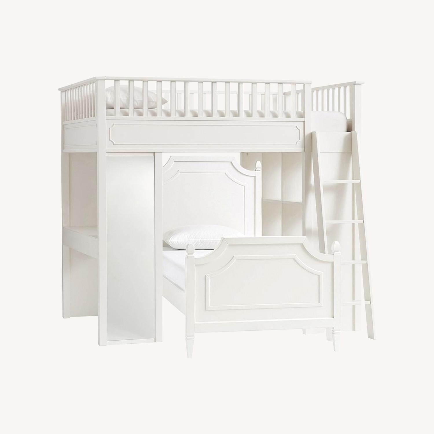 Ava Regency White Loft Bed Set - image-0