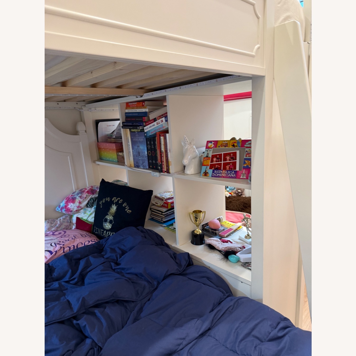 Ava Regency White Loft Bed Set - image-4