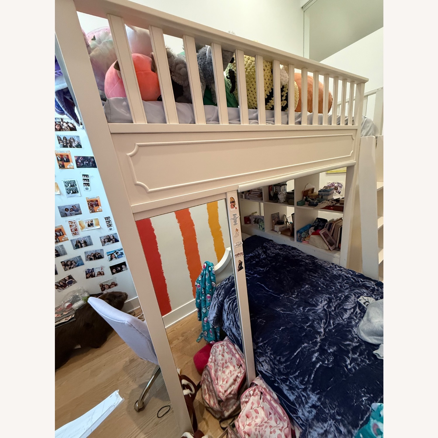 Ava Regency White Loft Bed Set - image-8