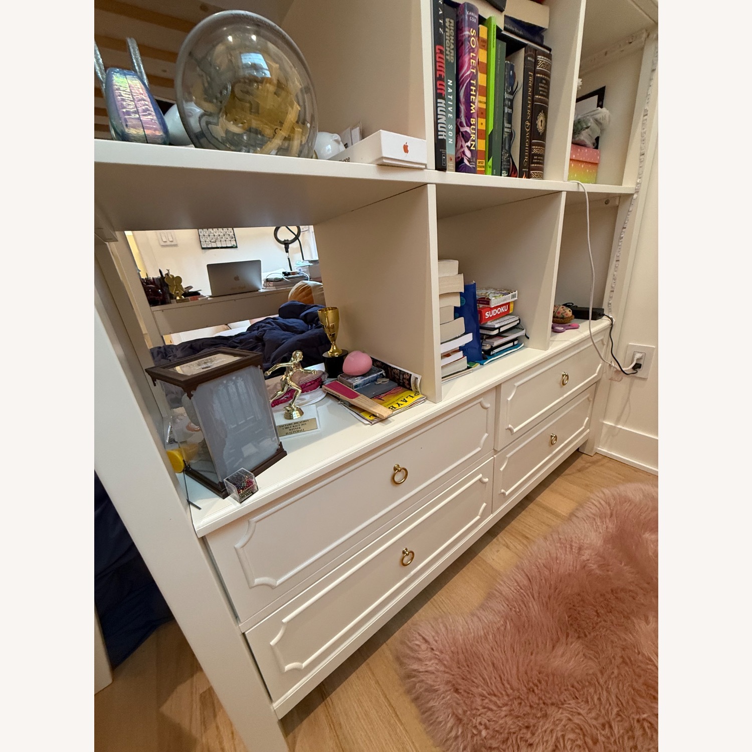 Ava Regency White Loft Bed Set - image-2