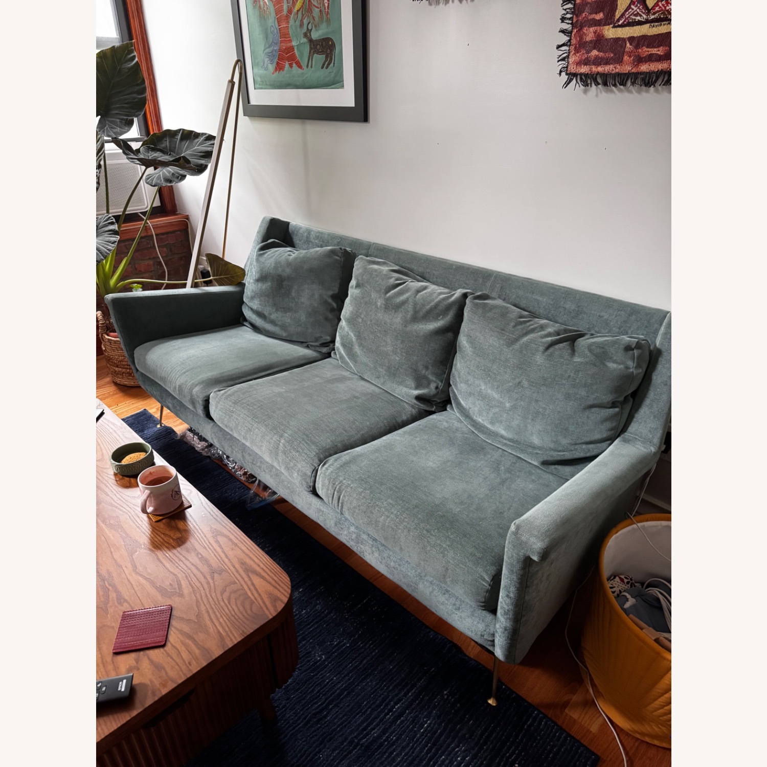 West Elm Carlo Mid-Century Sofa - Metal Legs - image-6