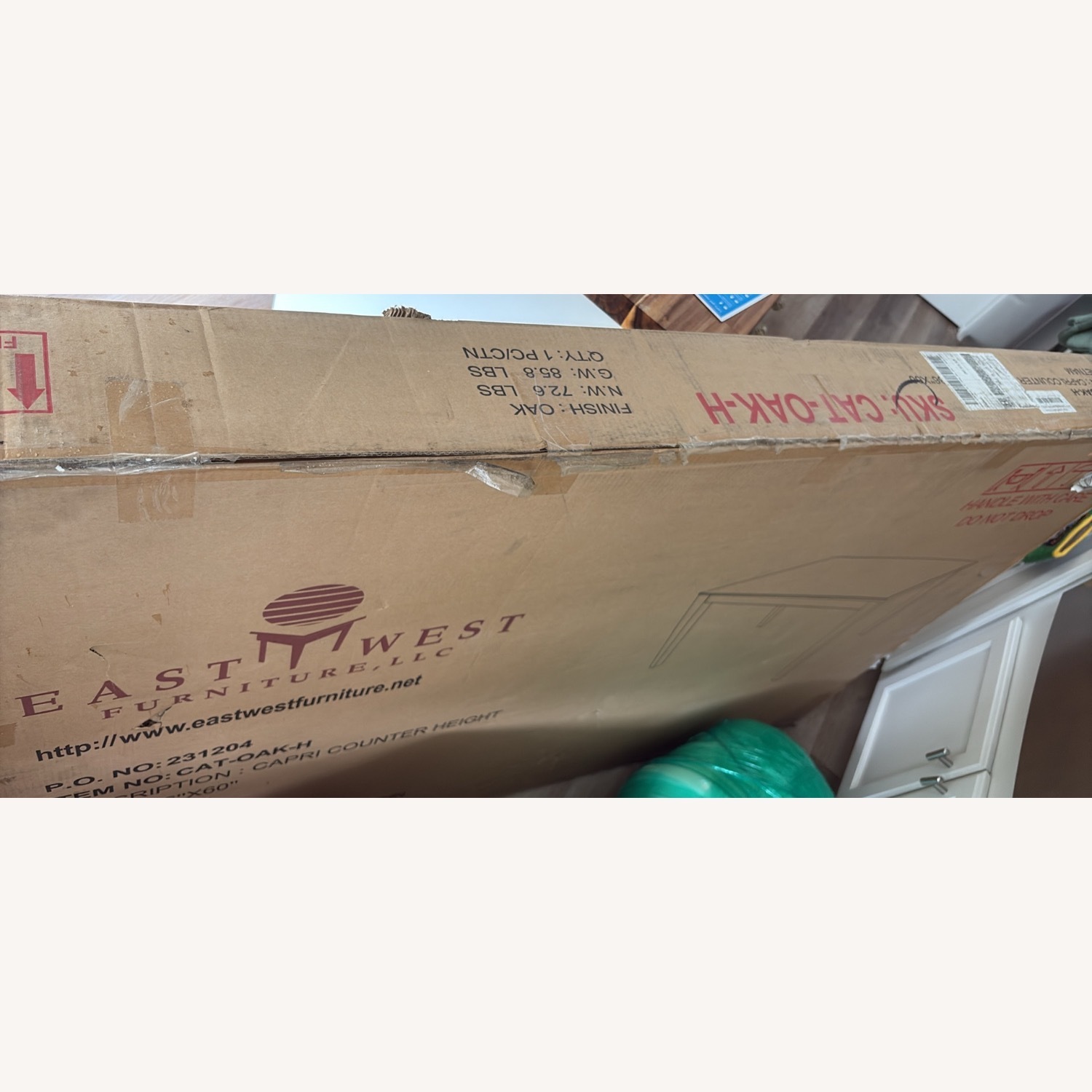 Counter Height Solid Wood Dining Table - image-1