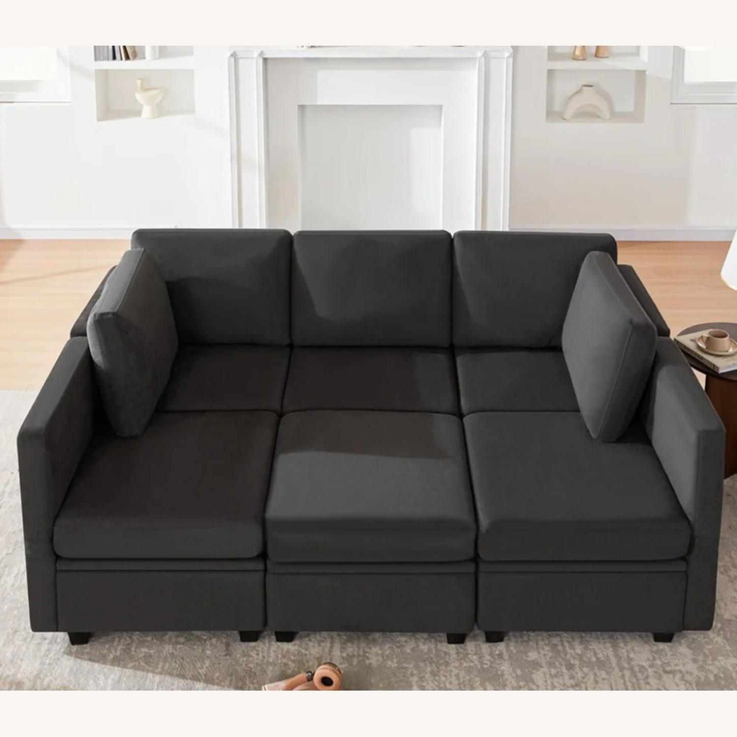 Weture Dark Gray Sectional Sleeper Sofa - image-5