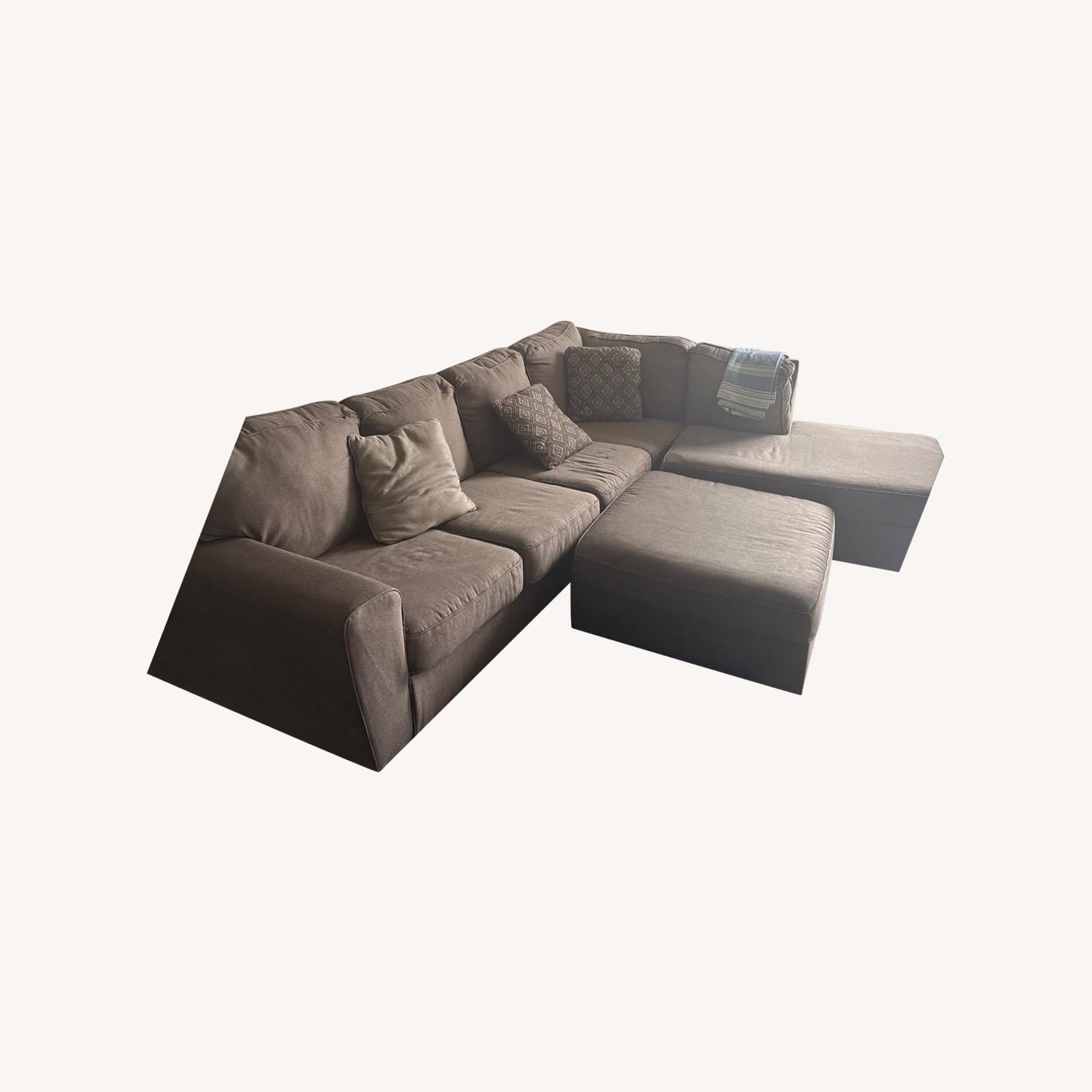 2 Piece Sectional with Ottoman - image-0