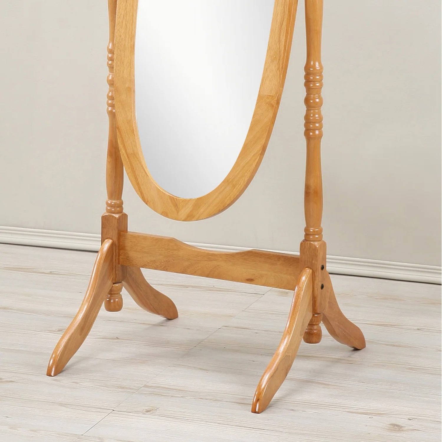 Wood Floor Cheval Mirror Finish - image-4