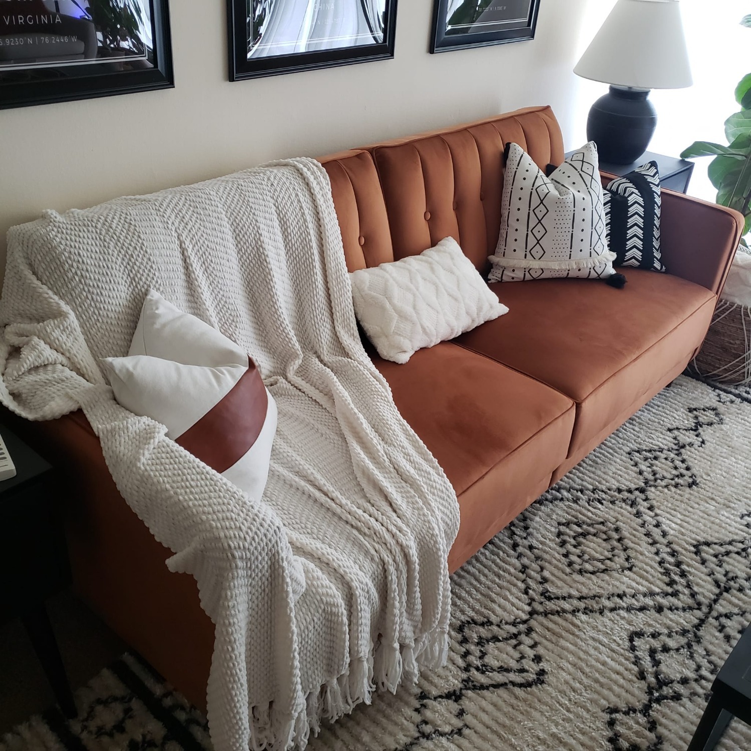 Seylow 81.5'' Faux Leather Convertible Sofa - image-1