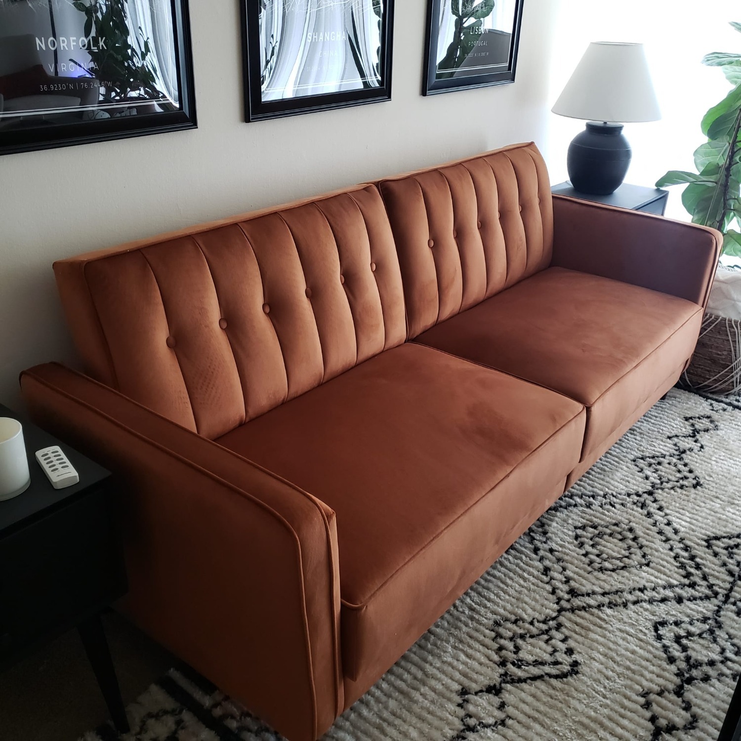 Seylow 81.5'' Faux Leather Convertible Sofa - image-2