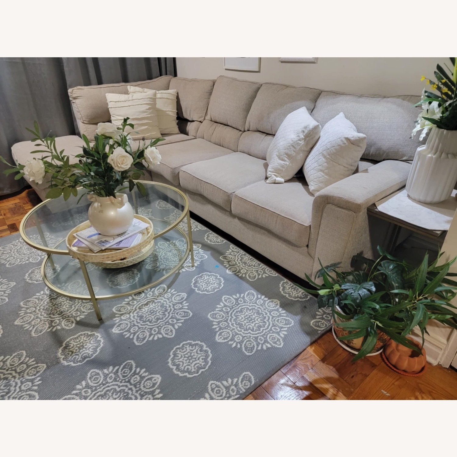 Bob Furniture Calvin Beige Sectional Sofa - image-2