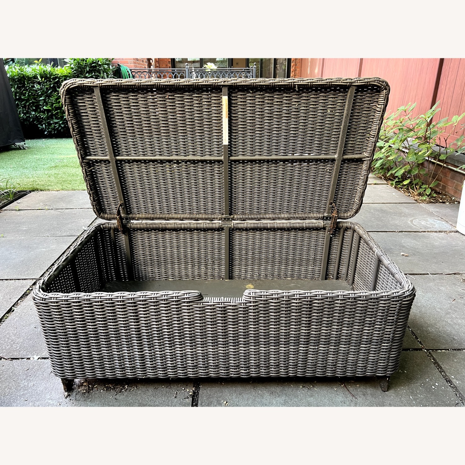 West Elm Outdoor Storage Trunk, Weathered Table - image-1