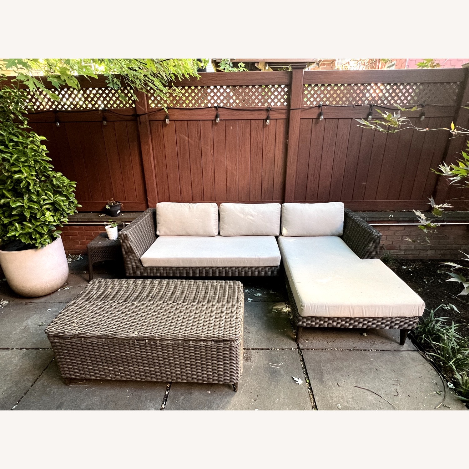 West Elm Outdoor Storage Trunk, Weathered Table - image-5