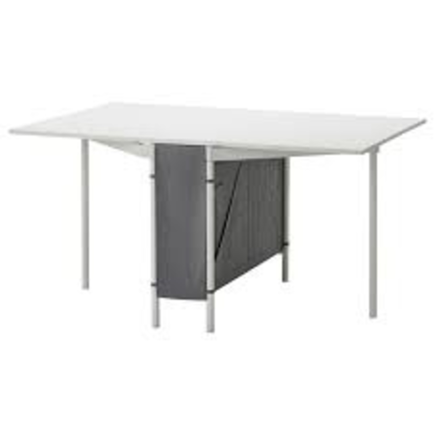 IKEA Extendable White Table with Chairs - image-5