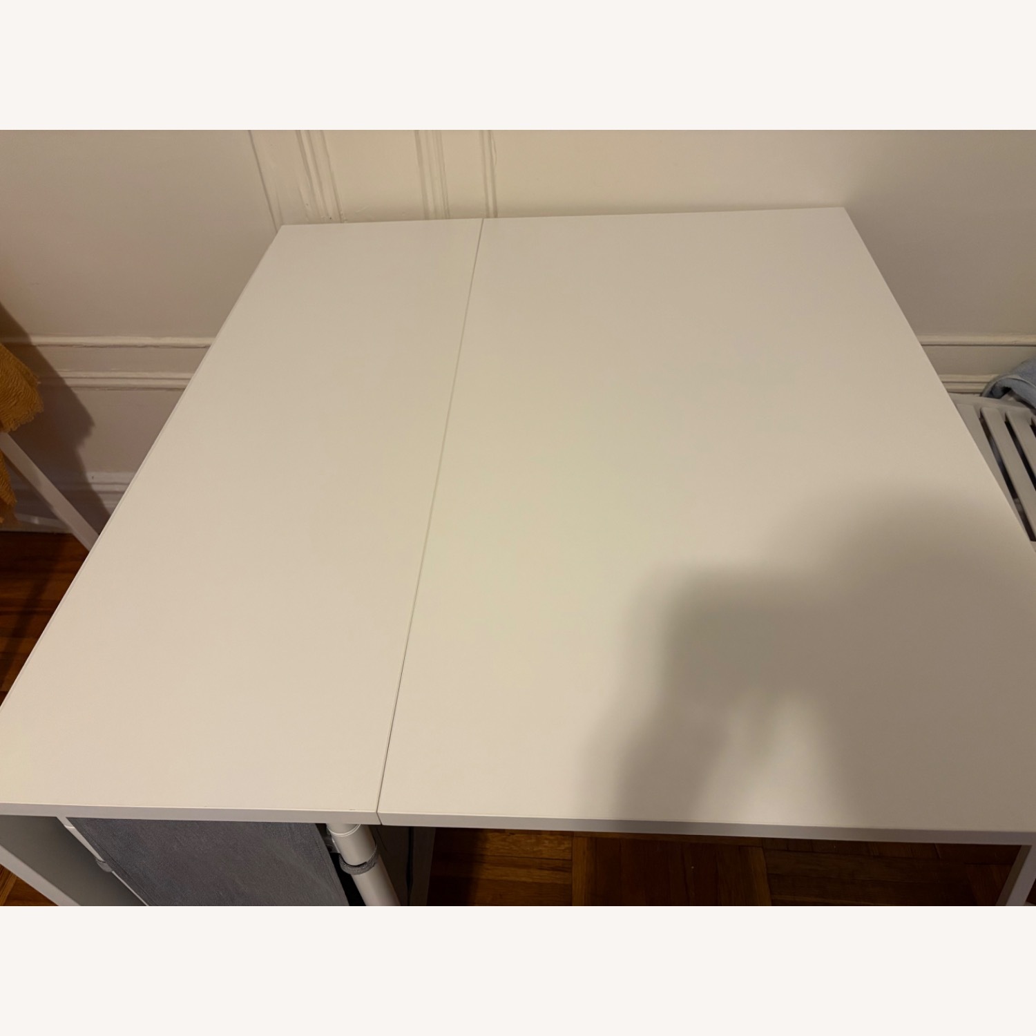 IKEA Extendable White Table with Chairs - image-3