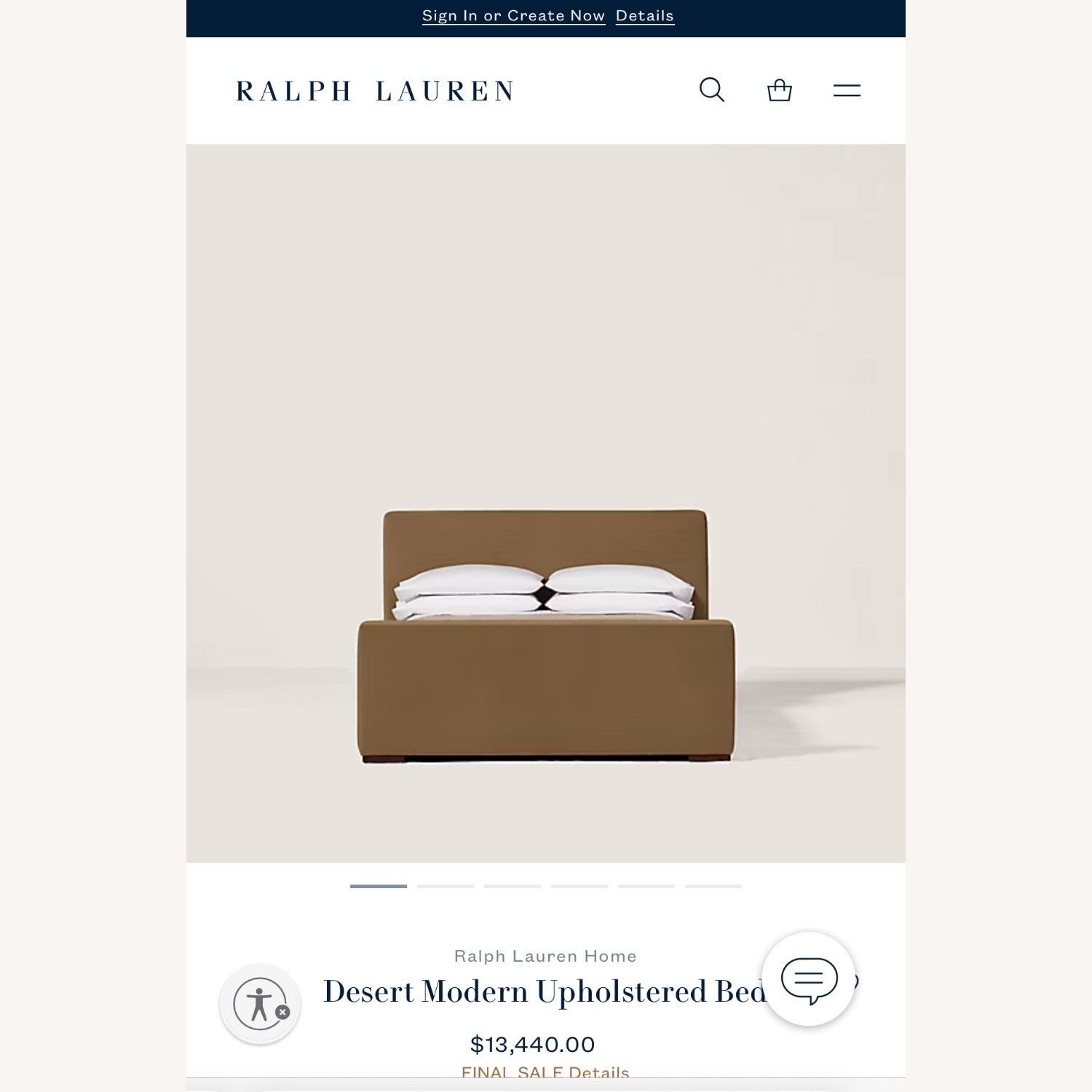 Ralph Lauren Desert Modern Bed - image-0