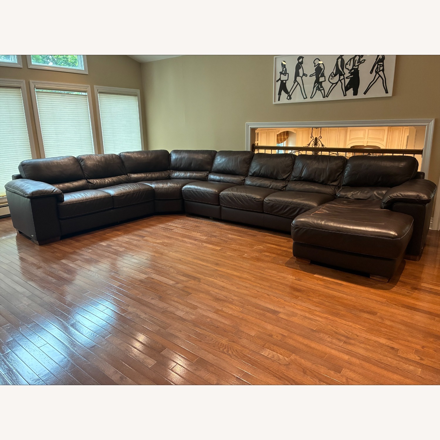 Cindy Crawford Home Leather 3-Piece Sectional  - image-1